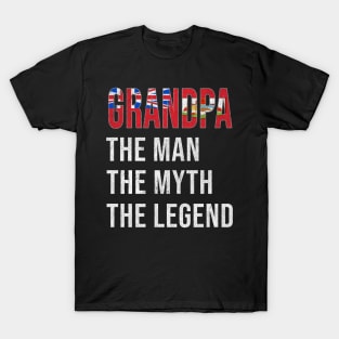 Grand Father Bermudian Grandpa The Man The Myth The Legend - Gift for Bermudian Dad With Roots From  Bermuda T-Shirt